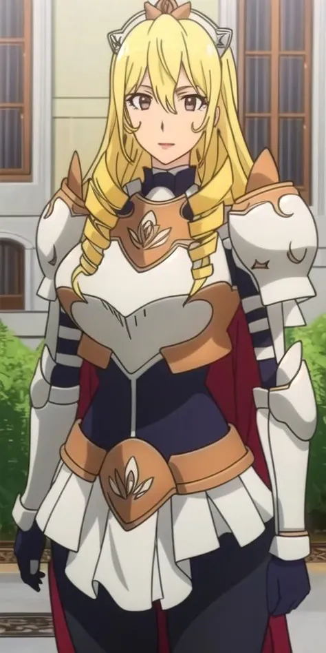 <lora:bozes_co_palestiV3:0.7> bozes_co_palesti, huge_breasts, standing, solo, Full_armor_Red_cape_Tiara, masterpiece, best quality, detailed face, detailed eyes, highres,