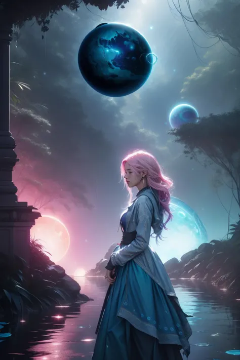 1girl, professional Cycles render, Golden ratio, side view shot of a Radiant Horrid ([Snake:Planet Neptune:2]:1.3) , near [Distinguished|Charming] St. Peter's Basilica, dense hillside and beach, Raining, split diopter, Peaceful, Yankeecore, rim light, L USM, Calotype, Encaustic Paint, dripping DayGlo pink, absurdres, Best quality