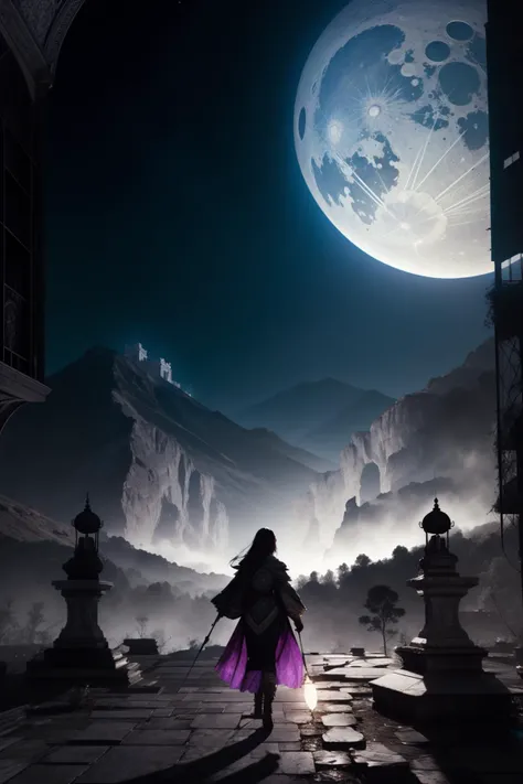 1girl, dark glitch art of, best quality, Inconsiderate Funny ([The Chaco Culture:Palacio de Bellas Artes:1]:1.3) in the distance there is a Galle, lush mountains and Lunar crater in background, at Overcast, (designed by Myroslava Sviridova:0.9) , (Callie Fink:0.8) , (Evelyn Dunbar:0.9) , Rough sketch, Shameful, 70s Science Fiction, Cold Lighting, Depth of field 100mm, Low Contrast, vignette, dreamy magical atmosphere, Flickr, extremely beautiful, modern