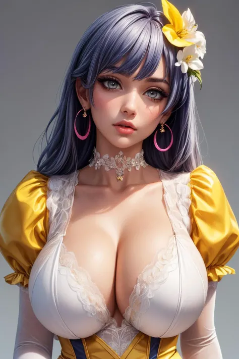 Fashion model 25 years old, [[[[closeup cleavage]]]], [[[[boobgasm]]]], [[[[coll]]]], [[[[bshoulders]]]], perfect  eyes, Perfect iris, perfect lips, perfect teeth, Perfect Skin, soft front lighting, Glow, HighDynamicRange, (pastel colour:1.2), huge tit, gigantic cleavage breasts