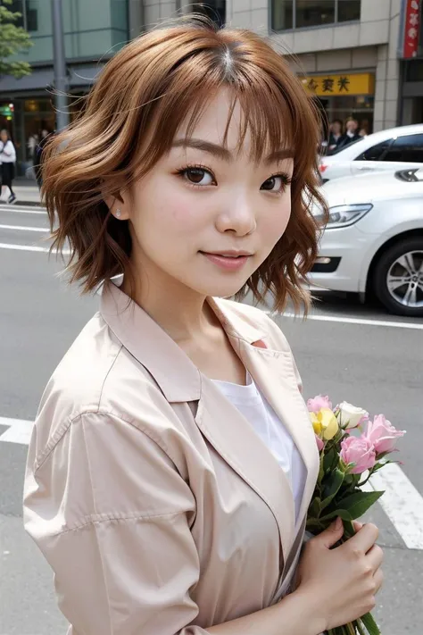 RAW close-up portrait photo, embedding:YasudaKei in busy Tokyo street, embedding:fcDetailPortrait