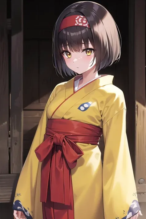 pokemonerika, <lyco:pokemonerika-lyco-nochekaiser:1>,
pokemonerika, (yellow eyes:1.5), black hair, headband, short hair,
BREAK japanese clothes, kimono, hakama, red hakama, long sleeves, wide sleeves,
BREAK looking at viewer, upper body, full body, (cowboy shot:1.5),
BREAK outdoors, shrine,
BREAK <lyco:GoodHands-beta2:1>, (masterpiece:1.2), best quality, high resolution, unity 8k wallpaper, (illustration:0.8), (beautiful detailed eyes:1.6), extremely detailed face, perfect lighting, extremely detailed CG, (perfect hands, perfect anatomy),