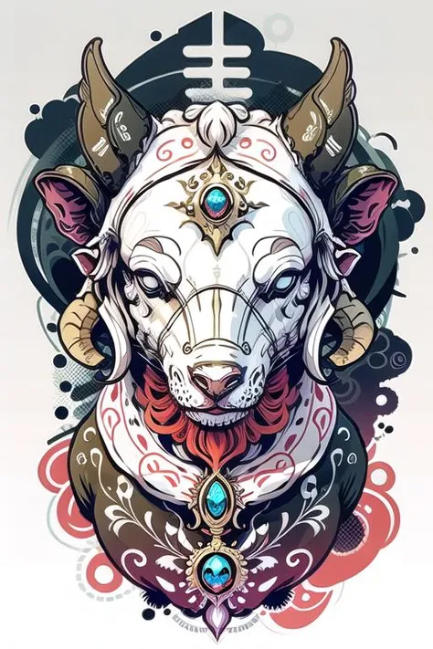 sheep in the style of 0mib, <lora:0mib3(gut auf 1):1>bust,