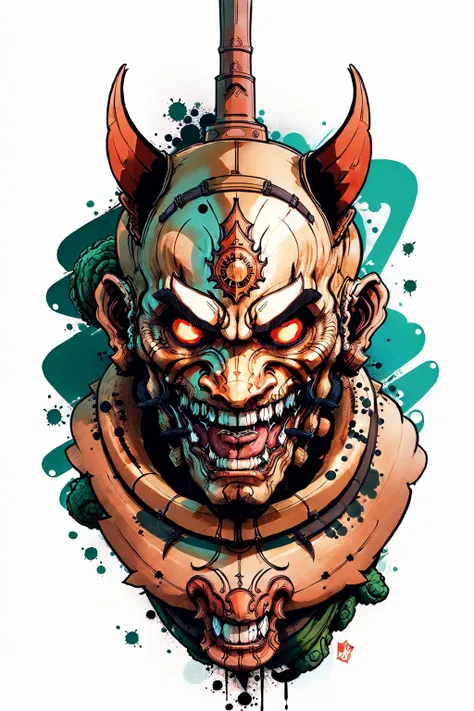 Orc warrior in the style of 0mib <lora:0mib3(gut auf 1):1>