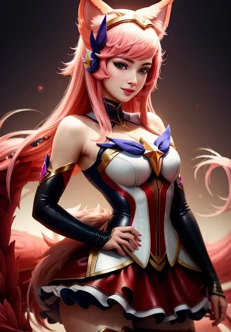 <lora:star_guardian_ahri:0.8>, star_guardian_ahri, solo, smile, portrait,, (masterpiece, best quality, absurdres, detailed, ultra-detailed:1.3)