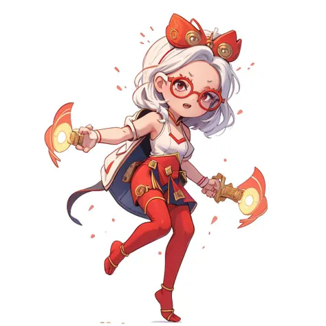 (masterpiece, best quality:1.2),
1girl purah , ((red glasses):1.2), hair ornament, hair stick, red headband, white shirt, bare shoulders, white jacket, black skirt, orange leggings, high heels, red glasses, hair ornament, hair stick, red headband, white shirt, bare shoulders, sleeveless, black skirt, orange leggings, high heels, full body, simple background, white background, <lora:justduet_sd15_01_done:0.6>, <lora:purah-nvwls-v3-2:0.65>