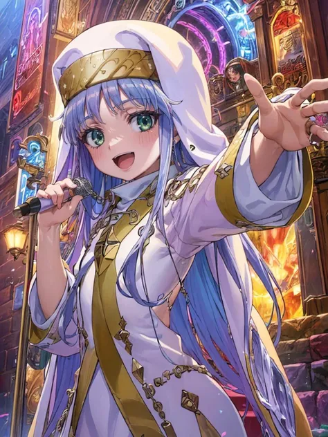 (((pixel-perfect, detail-perfect))) best quality, masterpiece, 1girl <lora:index-toaru-01:0.8> index liborium prohibitorum <lora:detail_slider_v4:5> white nun, habit, :d (flat chest:1.1), different poses,