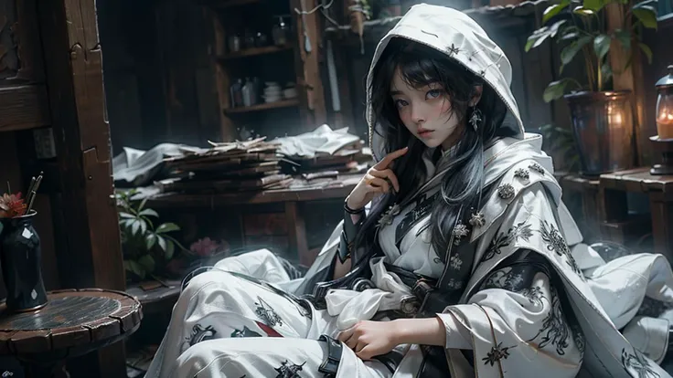 (masterpiece, best quality:1.3),extremely high detailed, wearing cloak, (white cloak:1.4), 8k, HDR, wallpaper, cinematic lighting, (universe), ), glowing eyes,
<lora:Samuraibot:0.7> <lora:绪å¿-æ°´ä¹¡èæ¯ traditional chinese landscape:0.6> traditional chinese landscape
