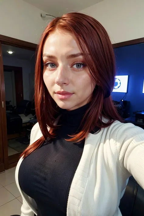 pureruby, a woman wearing turtleneck, selfie <lora:pureruby:0.8>