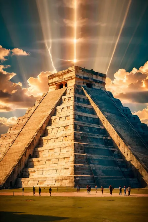 ((masterpiece, best quality)), <lora:Chichen_Itza:0.8>, high resolution, highly detailed,    Chichen Itza, cloud, tree, no humans, sunlight, cloudy sky, grass, building, nature, 6+boys, light rays, sunbeam