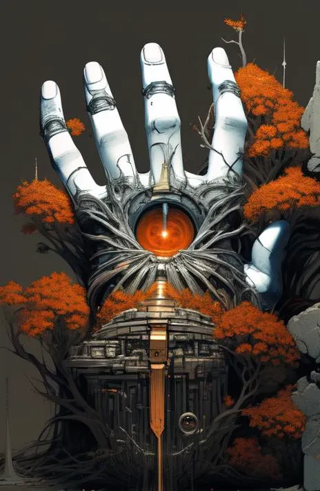 ethereal fantasy concept art of  (masterpiece, best quality), intricate details,  <lora:[LoRA] Normal Hand Concept (With dropout & noise version):1>, palm showing, normal hand, weapon, light particles, sword, no humans, simple background, ((front of hand)), Wonderful Background, 5 fingers, magnificent, celestial, ethereal, painterly, epic, majestic, magical, fantasy art, cover art, dreamy