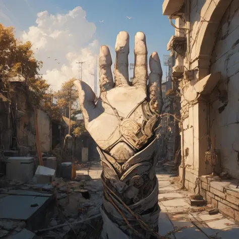 normal hand, robot, no humans, mecha, solo, science fiction, embers
<lora:hand-noise-000016:1>