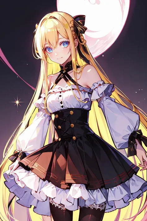 (masterpiece、de primera calidad:1.2)、solo、delicado、hermoso rostro、una chica de belleza、1 chica en、orejas de gato、cola de gato、un rubio、Blue eyes、La chaqueta esta revoloteando、disheveled clothes、Destacar el valle、camisa blanca gothloli、Muy grande、en el pecho、mucho、Caderas anchainifalda negra、bonita pose、