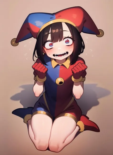 <lora:hutao:1>, hu tao (genshin impact), medium breasts, hat, red eyes, slim waist, is on his knees, (deepthroat blowjob), stockings, symbol-shaped pupils, brown hair, flat ass, ((view from above)), (have sex), (((looking to the viewer))), (((smiling)))