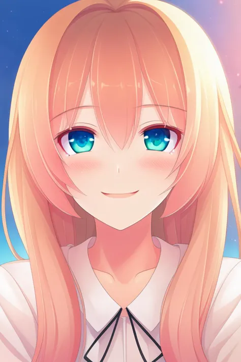 extremely aesthetic, best quality, newest, 1girl, solo, blush, light smile, anime illustration, upper body,