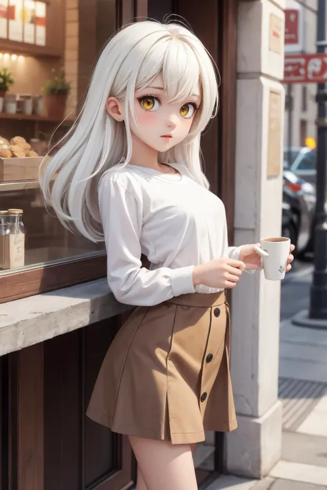 (masterpiece:1.2),best quality,extremely detailed,
BREAK
cute girl,(petite:1.3),solo,shiny skin,small breasts,very long hair,
detailed eyes,perfect anatomy,
cute eyes,(yellow eyes:1.3),(white hair:1.4),
BREAK
white shirt,brown skirt,
BREAK
cafe,shop,flower,
BREAK
character focus,looking at viewer,
BREAK
<lyco:Add More Details:0.4>