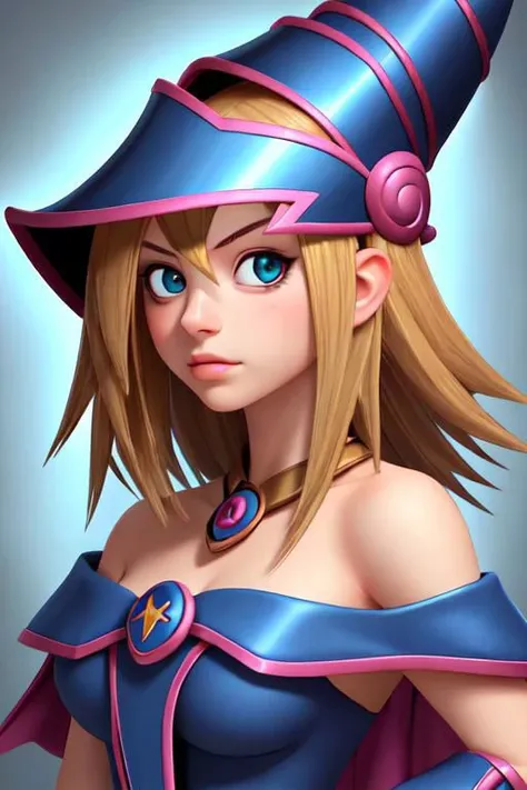 Upper body, portrait, dark magician girl