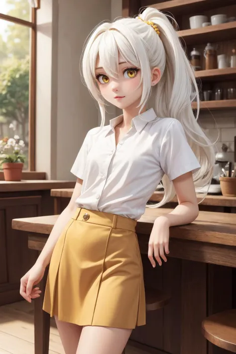 (masterpiece:1.2),best quality,extremely detailed,
BREAK
cute girl,(petite:1.3),solo,shiny skin,small breasts,very long hair,
detailed eyes,perfect anatomy,
cute eyes,(yellow eyes:1.3),(white hair:1.4),
BREAK
white shirt,brown skirt,
BREAK
cafe,shop,flower,
BREAK
character focus,looking at viewer,
BREAK
<lyco:Add More Details:0.4>
