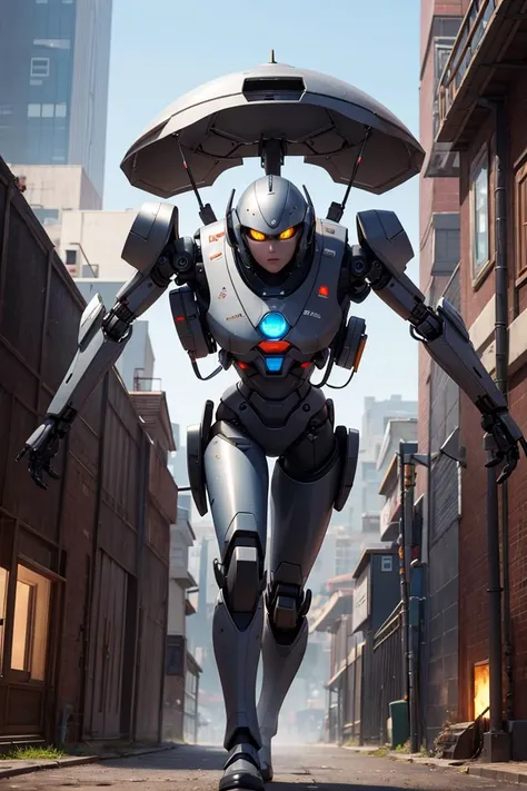 (masterpiece), best quality, high resolution, highly detailed, detailed background, perfect lighting, sci-fi, robot