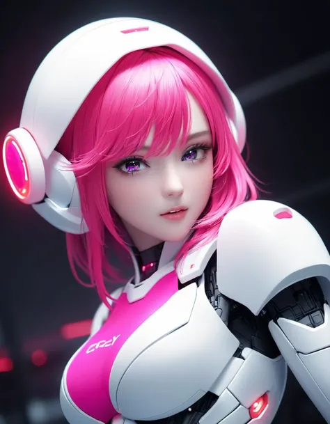Color splash, Cinematic still, Pretty Female Robot, Cozy, F/2.8