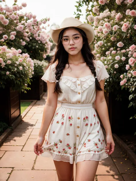 RAW photograph, tv_Hana_Jeong_MXAI
BREAK
, serene expression, wearing an elegant colorful summerdress, walking through an ornate rose garden, noon, summer, colorful butterflies, ((cowboy shot)),
BREAK, 8k uhd, dslr, soft lighting, high quality, film grain, Fujifilm XT3, (((Ultra-HD-details, Ultra-HD-detailed, Ultra-HD-realistic, Ultra-HD-photo-same-realistic-quality-details)))