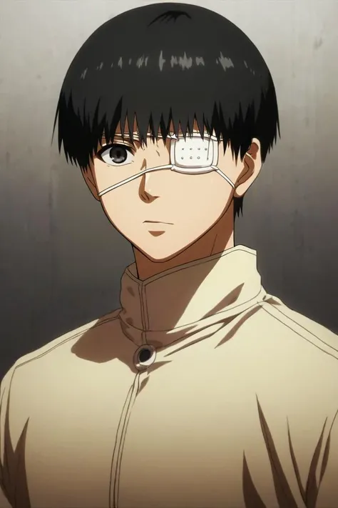 score_9, score_8_up, score_7_up, source_anime, rating_safe, , semi-realistic, , upper body, , 1boy, solo, male focus, <lora:ken_kaneki_pony:0.78>, ken_kaneki, black hair, black eyes, short hair, bangs, eyepatch, disco costume, space opera, , <lora:sdxl_lightning_8step_lora:1>