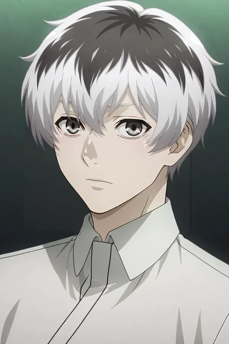 score_9, score_8_up, score_7_up, source_anime, rating_safe, intricate details, semi-realistic, looking at viewer, upper body, , 1boy, solo, male focus, <lora:ken_kaneki_pony:0.94>, ken_kaneki, white hair, grey eyes, , hair between eyes, tokyo ghoul:re, sasaki haise, two-tone hair, grey hair, multicolored hair, , war, , <lora:sdxl_lightning_8step_lora:1>