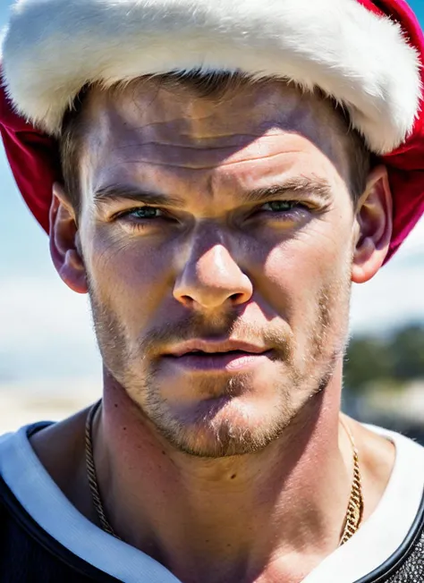 RAW photo of alanritchson-ti, natural lighting, 8k uhd, dslr, high quality, film grain, Fujifilm XT3, <lora:add_detail:0.7>, by Jimmy Nelson christmas theme