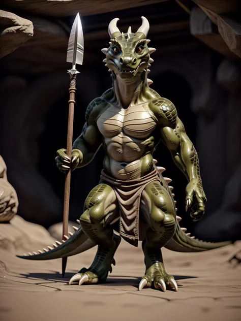 person, solo, shortstack, scalie, lizard_folk, reptilian, kobold_warrior,
(scaly_skin / scales / shiny_scales), (colored_skin:1.4), (one_well_drawn_kobold_tail), two_horns,
loincloth, (holding_spear:1.8),
stalactite_cave_background, stalactites_and_stalagmites,
dnd_rpg_art, (medieval_fantasy_theme), realistic_photograph, ultra-realistic,
game_of_thrones_style / lord_of_the_rings_style / dungeons_and_dragons_style.
<lora:Yashurka:0.35> yashurka,
<lora:Macallan-000006:0.35> kobold_tail, furry,
<lora:KoboldV2_Fixed:0.15>
<lora:lizard_slider_v10:1>
<lora:RPGLizardFolk:0.15> rpglizardfolk,
<lora:the lizard:0.15> sharp_teeth,
<lora:argonian_male:0.15> argonian_male
<lora:ArgonianFRL27nO:0.15> on e621, argonian
<lora:kobold-v1-AOM3:0.15>
<lora:lizardman_v0.1c:0.15> lizardman
<lora:reptile:0.15>, BREAK
<quality_prompt> BREAK
<photography_prompt>