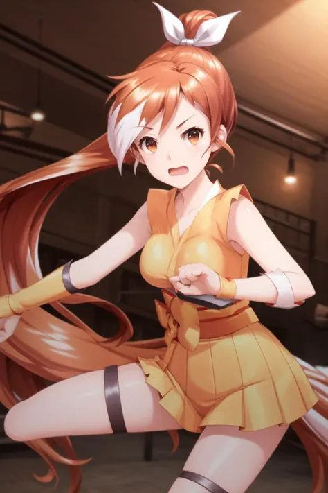 masterpiece, best quality, CG, wallpaper, HDR, high quality, high-definition, extremely detailed, crunchyroll hime, dynamic pose, fighting, 1girl, simple background,