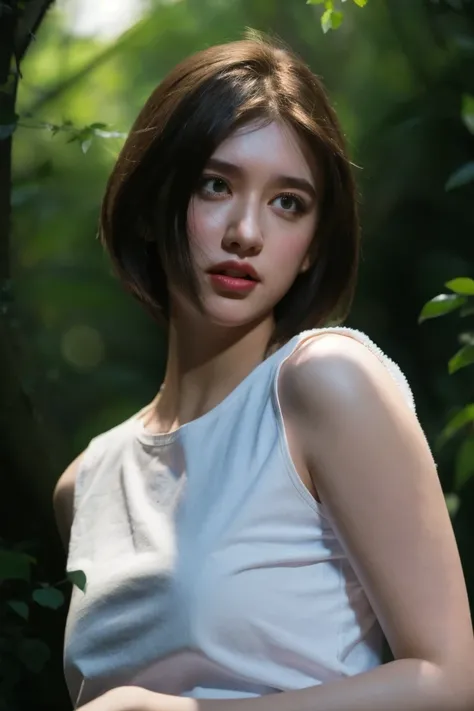 Dreamy, detailed face, depth of field, bokeh, neon lighting, (upper body:1.3), 1 girl, short hait, realistc, realism,
epic scene, lots of fine detail, movie style, photography, natural textures, natural blur, photorealism, cinematic rendering, highest quality, Cinematic, Blur Effect, 8K, Ultra-HD, hyper-realistic, ultra detail,
Natural Lighting, Moody Lighting, Cinematic Lighting, ray tracing, <lora:Gaeunes-02:0.9>