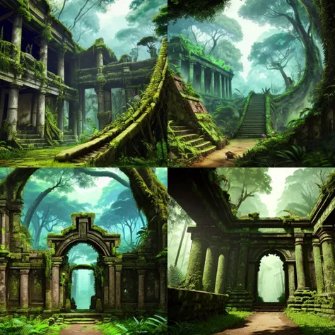 Find yourself lost in the lush, green wilderness of a tropical rainforest, where towering trees, exotic foliage, and an abundance of wildlife await. The tranquility and serenity of the forest are only interrupted by the sounds of the wildlife and the rustling of the leaves. Deep in the heart of the dense forest lies the ancient ruins of a lost city, with crumbling temples, forgotten treasures, and a history shrouded in mystery. The jungle has slowly reclaimed the city, and the ruins are now overgrown with vines and moss. What secrets lie hidden within the crumbling walls of this forgotten city, and what kind of ecosystem exists in this dense forest?, Tranquility, Serenity, Biodiversity, Wildlife, Foliage, Canopy, Undergrowth, Ecosystem, Flora, Fauna, ancient civilization, lost city, Mosquitia, Ciudad Blanca, timber, soil erosion, dense-forest, ancient-ruin-3200
