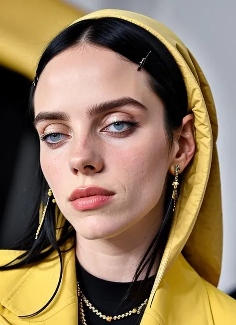 close up portrait of sks woman , by Flora Borsi, style by Flora Borsi, bold, bright colours, ((Flora Borsi)), by Ansel Adams, <lora:lora-small-billie-eilish-v1:1>