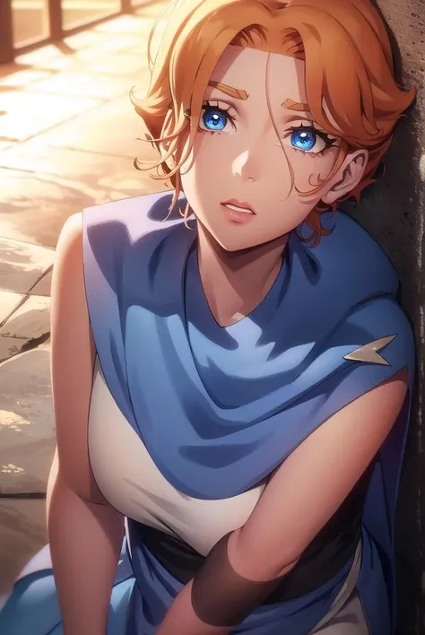 sypha, <lora:sypha-lora-nochekaiser:1>,
sypha, short hair, blue eyes, orange hair,
BREAK cape, blue cape,
BREAK looking at viewer, full body,
BREAK outdoors,
BREAK <lyco:GoodHands-beta2:1>, (masterpiece:1.2), best quality, high resolution, unity 8k wallpaper, (illustration:0.8), (beautiful detailed eyes:1.6), extremely detailed face, perfect lighting, extremely detailed CG, (perfect hands, perfect anatomy),