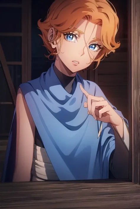 sypha, <lora:sypha-lora-nochekaiser:1>,
sypha, short hair, blue eyes, orange hair,
BREAK cape, blue cape,
BREAK looking at viewer, full body,
BREAK outdoors,
BREAK <lyco:GoodHands-beta2:1>, (masterpiece:1.2), best quality, high resolution, unity 8k wallpaper, (illustration:0.8), (beautiful detailed eyes:1.6), extremely detailed face, perfect lighting, extremely detailed CG, (perfect hands, perfect anatomy),