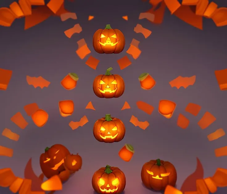 <lora:kaleidoscope_background_v2:0.4> kaleidoscope background, ( jack-o'-lantern | wagashi ), lamb, platinum, waterpark