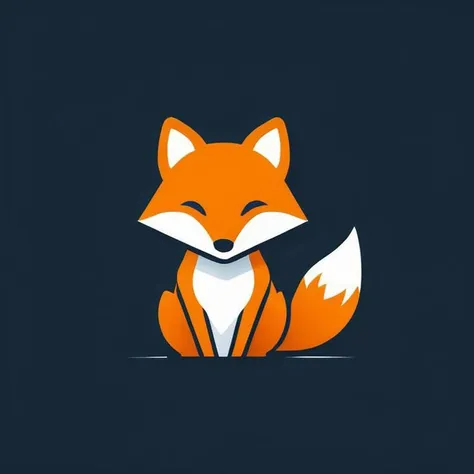 MINIMALIST ICON, FLATXL, minimalistic, vector art, lean lines, illustration, graphic design, vector graphics,
little fox