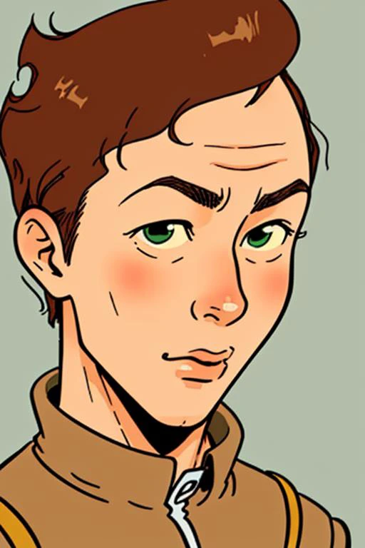 young man with bown hair, portrait, face, close-up,
Tintin <lora:Tintin_v1:1>
