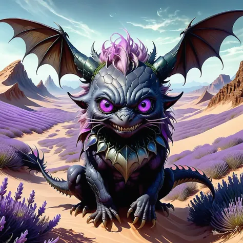 <lora:add-detail-xl:2.0>, aleksi briclot, detailed expressive eyes, fantasy style, the toothless gumsnaggler is a fearsome desert dweller of planet obershlorm gamma, camouflaged amidst the lavender colored whammled dunes we see it surveying the surroundings with its intricate norbsemblic multifaceted eyes from atop a crystalized elminstered quibblesnatch, beware its poisonous scrufflepuff, dramatic, extremely detailed, masterpiece, best quality, professional artwork, detailed background, horror, dark fantasy
