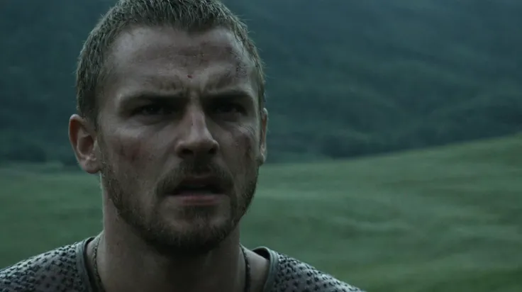 Film Grain, FilmGrainAF, scene from vikings, outdoors, close-up, angry expression, eerier, dramatic lighting, dark atmosphere <lora:add-detail-xl:2.0> <lora:FilmGrainRedmond-FilmGrain-FilmGrainAF:1>