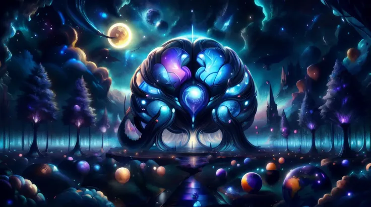 (masterpiece, best quality, fullscreen), [(full body:1.1)::0.6] portrait (photo of a strong Elegant mind control [creature:magical being:0.2]:1.4), full body, <lora:EYES spiralwashv2_1544:0.4> (spiralwash eyes:1.1), (huge visible brain:1.3), (Diaphanous Stunning skin texture:1.5), (Man body shape:0.8), (Deer head:0.8), (Long Tail:1.2), <lora:EFFECT DonMX3n0-000006.safetensors:0.5> (DonMX3n0:1.1), <lora:EFFECT ral-lgtblb-sd15.safetensors:0.4> (ral-lgtblb:1.3), <lora:MONSTER pmmkr2024.safetensors:0.4> (pmmkr2024:1.3), , <lora:BACKGROUND Cosmic_Tranquility_in_Amethyst_Azures.safetensors:0.5>, <lora:BACKGROUND Sky_Bloom_Forest.safetensors:0.3> , (saturated [light blue,pure white] global lighting:1.4), , (look at the viewer:1.3), <lora:SLIDER weight_slider_v2:-0.5>, (Full body Shot, Shallow Focus Shot, Low Angle Shot:[1.2:0.5:0.1]), <lora:LIGHT kkw-HDR-v1.0a:0.5> kkw-HDR, <lora:QUALITY kkw-better-v1.0a:0.6>, <lora:QUALITY image enhancer extreme_v1:0.3>, <lora:QUALITY BG2_dpep4+silicon29dim64:0.5>, heavily detailed, whimsical, fairytale, haunting, (asymmetric composition:1.6), (sharp focus), , <lora:BUILDING German_architecture_last:0.6>, (no humans), (VIEW_Style-DA), tricate, elegant, highly detailed, digital painting, artstation, concept art, matte, sharp focus, illustration, art by ARTgerm and Greg Rutkowski and WLOP
