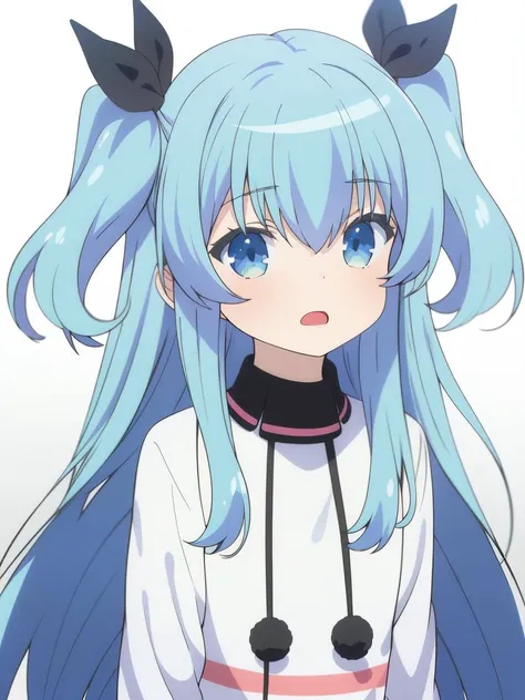 <lora:Noel:0.8>Noel, 1girl, solo, blue hair, blue eyes, two side up, long hair, ribbon, dress, hair ribbon, white dress, long sleeves, upper body
masterpiece, high quality, very_high_resolution, large_filesize, full color,