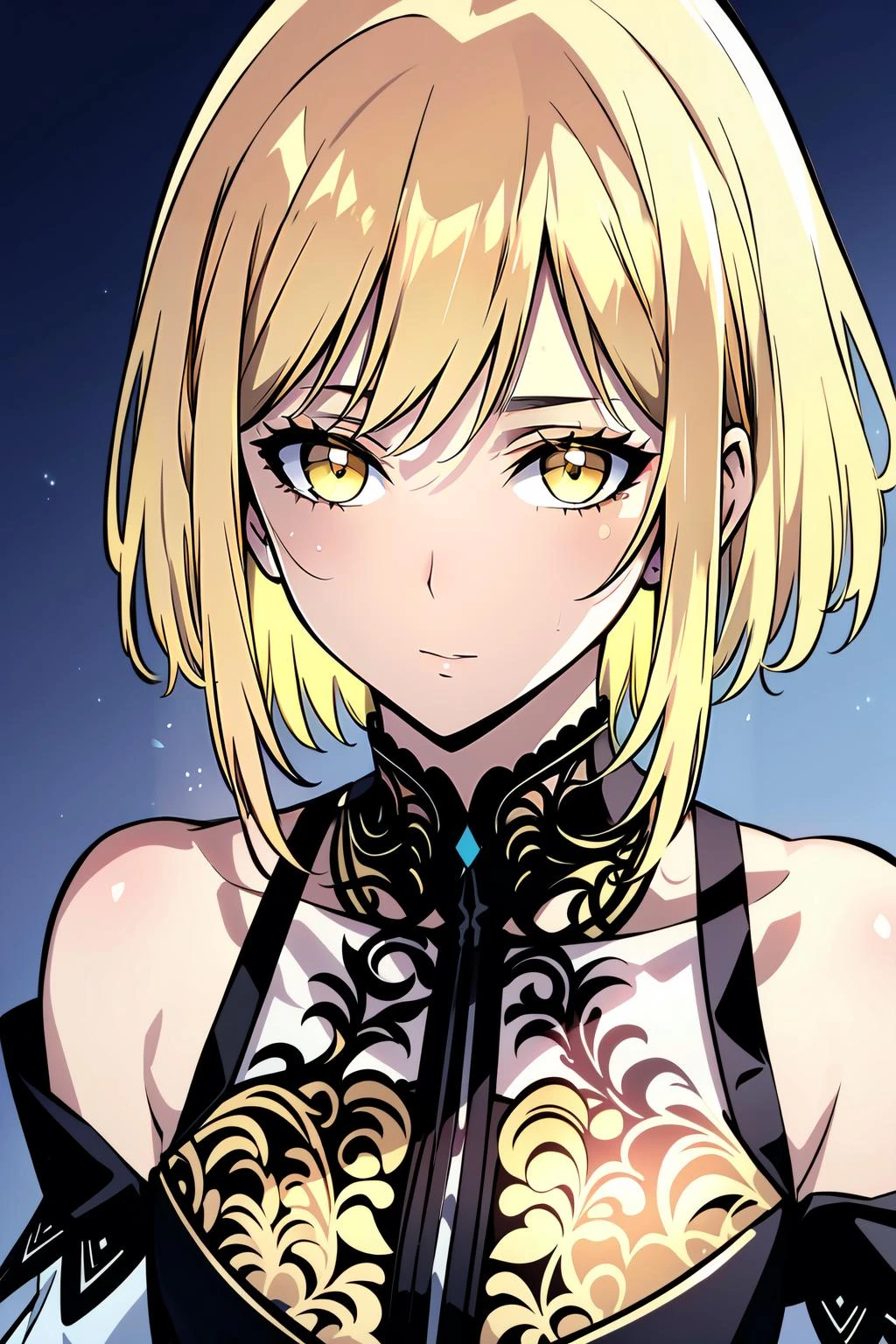 (masterpiece, best quality), intricate details,
1girl, <lora:cha hae-in:0.8> yellow hair, yellow eyes, mascara, bare shoulders,