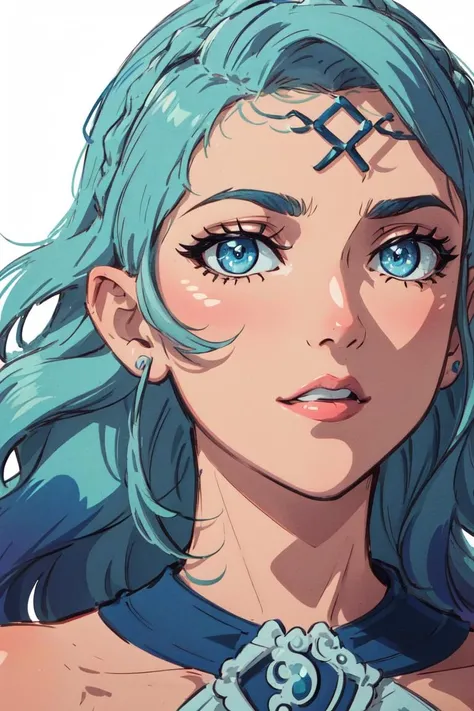 (NaidaRiverheart:1.5), (blue hair, blue eyes, long wavy hair), light blue to dark blue gradient hair, (solid white background, white background), (realistic:1.2), (masterpiece:1.2), (full-body-shot:1),(Cowboy-shot:1.2), neon lighting, dark romantic lighting, (highly detailed:1.2),(detailed face:1.2), (gradients), colorful, detailed eyes, (detailed landscape:1.2), (natural lighting:1.2), close shot, solo, 1girl, <lora:LEGOElvesNaida-10:0.8> <lora:add_detail:0.3> <lora:BeautifulEyes:0.6>