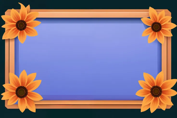 <lora:WoodenMenu_v3:0.75> wooden rectangle with (flowers:1.1), blue background