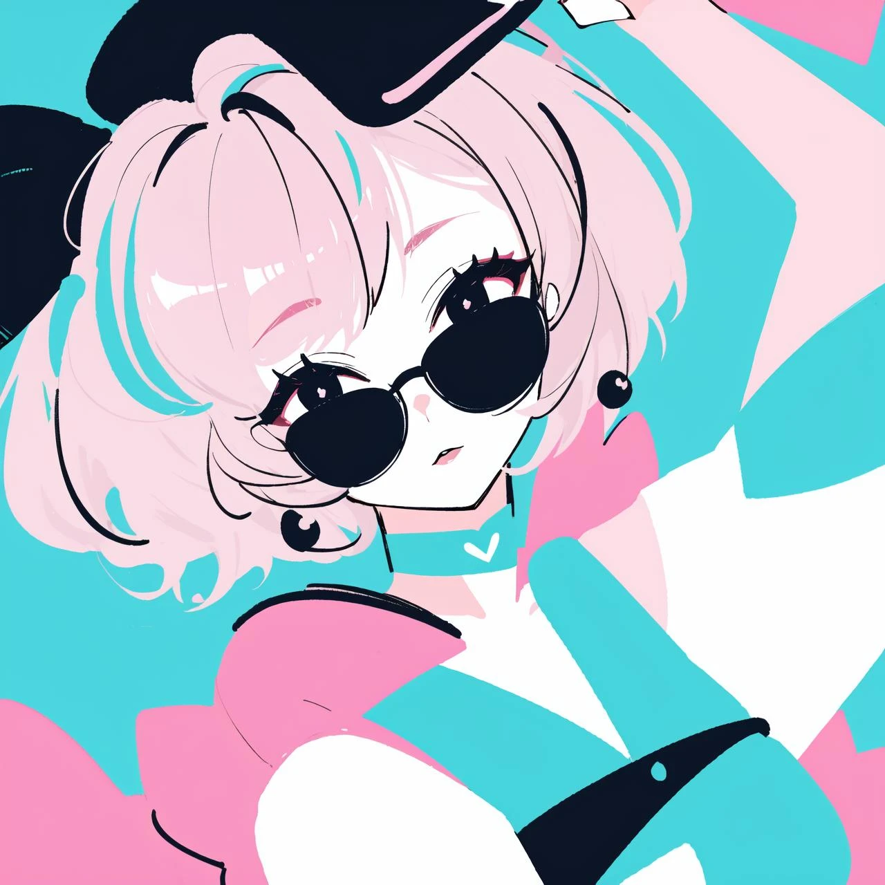 style by nty_ol, pin up, cubism, minimalism, a woman, pastel colors, <lora:Olivian_Poster_v2:0.6>