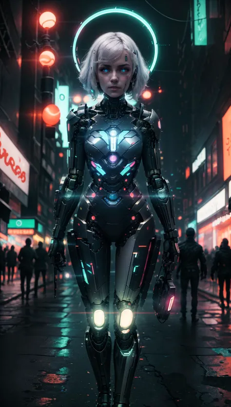 Cybernetic_Siren,beautiful woman, cyberpunk scene, city at night, neon light, <lora:Cybernetic_SirenV3-10:0.9> <lora:EnvyBeautyMix06:1.0>