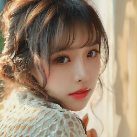masterpiece,best quality, realistic, RAW photo, film grain,32k ,8k uhd,
1 girl, solo, lady, (detail skin:1.2), looking at viewer, portrait, closed mouth, simple background,