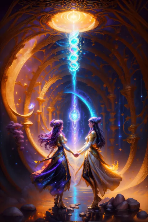 ,
<(universal light consciousness love energy transformation tunnel spiritual worlds connecting light energy sun moon heaven gates earth people holding hands happy):1.0>,
<(detailed matte painting, deep color, fantastical, intricate detail, splash screen, complementary colors, fantasy concept art, 8k resolution trending on Artstation Unreal Engine 5):0.9>,
<lora:_STYLE_DreamArtV1.3:1> <lora:_DETAIL_add_detail:1>