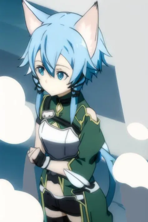 <lora:swordArtOnlineSinon_snV1:1> Sinon, Neko ears, neko tail